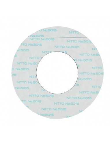 IPS Donut Shape M blanc avec trou au milieu, imprimé avec l'inscription bleu clair "NITTO No.5015".