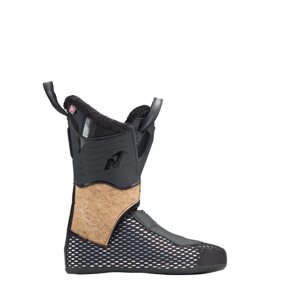 Innenschuh des Nordica HF 85 W GW Skischuhs, seitliche Ansicht. Materialien: Kork, Stoff und Kunststoff.