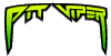 Grünliches Logo mit dem Schriftzug "PIT VIPER" in markanten, kantigen Buchstaben und schwarzer Umrandung.