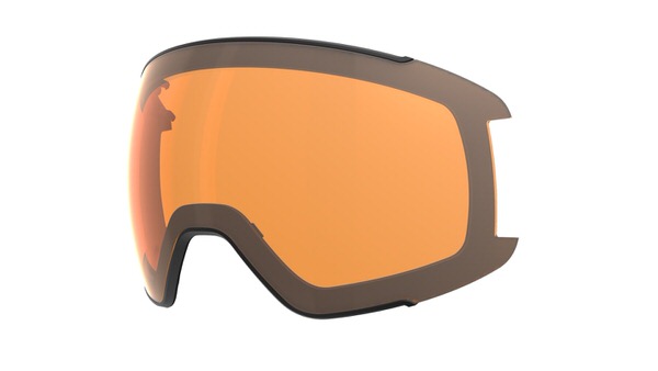Masque de ski MAGNIFY 5K Masque de ski orange MAGNIFY 5K avec monture noire, prêt à changer de verres.