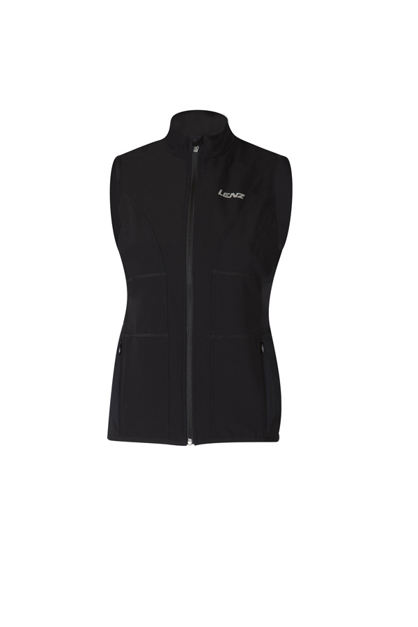 Schwarze Lenz Weste 1.0 Schwarze Lenz Heat Vest 1.0 Men, ärmellos, mit durchgehendem Reißverschluss und seitlichen Taschen.