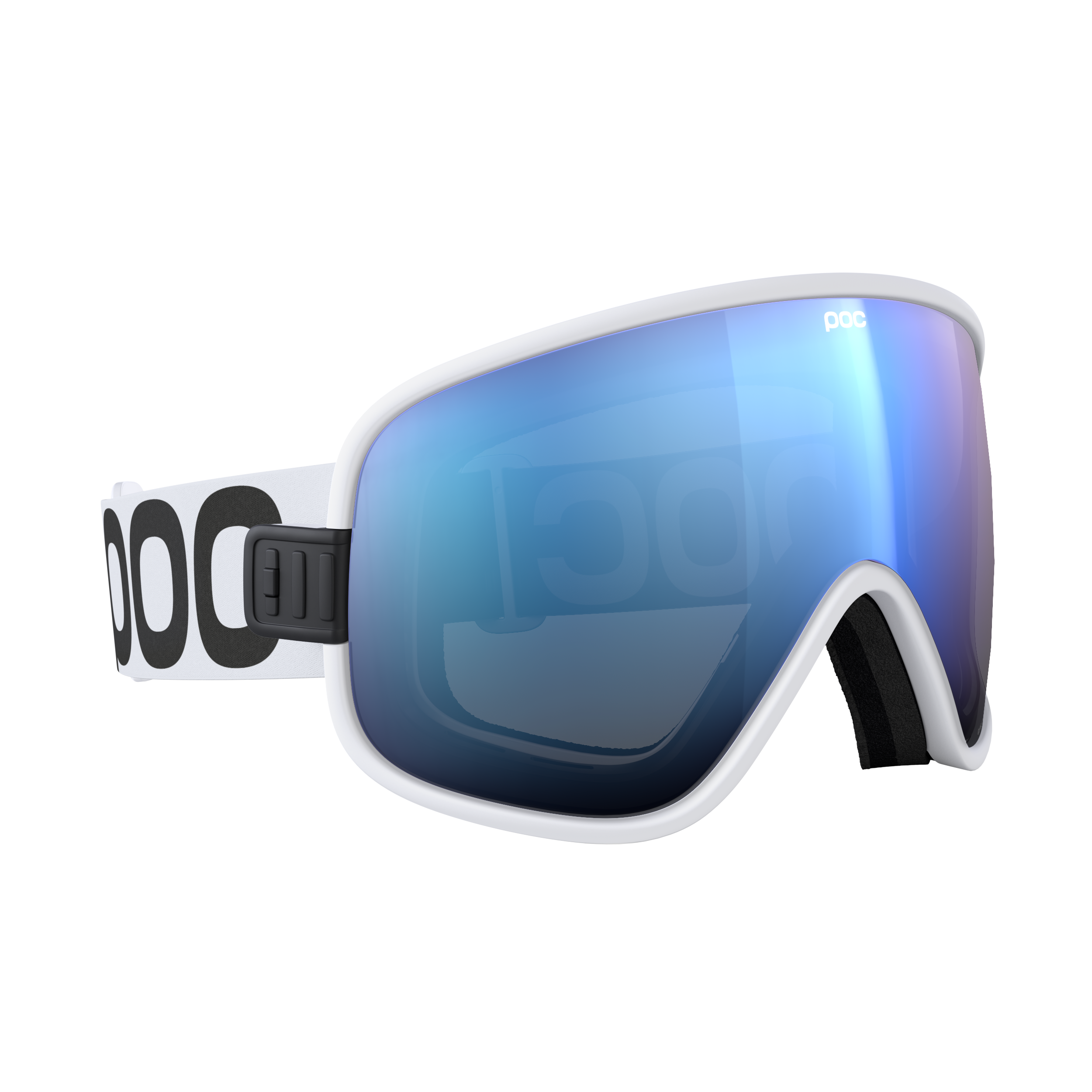 Weiße POC Vitrea Skibrille Weiße POC Vitrea Skibrille mit blauer Partly Sunny Blue Linse.