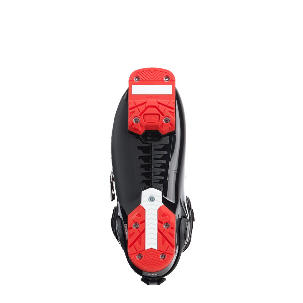 Nordica HF 110 GW Skischuh Untenansicht des Nordica HF 110 GW Skischuhs in Schwarz, Anthrazit und Rot, der GripWalk Sohlen zeigt.