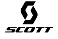 Schwarzes stilisertes "S"-Symbol über dem Schriftzug "SCOTT" auf weißem Hintergrund.