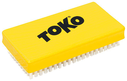 Toko Polierbürste Gelb Gelbe Toko Polishing Brush mit weißen Borsten, zur Belagspflege von Ski.