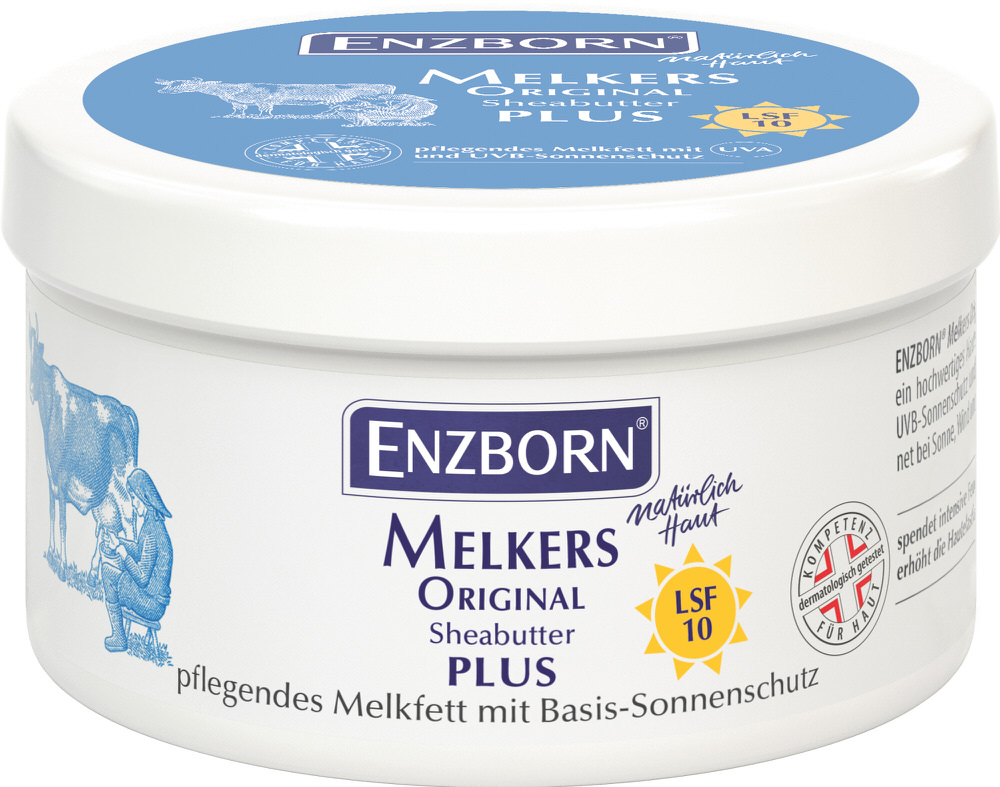 Tiegel Melkers Original Premium Sheabutter mit Kuh Motiv und Sonnenschutz LSF 10.