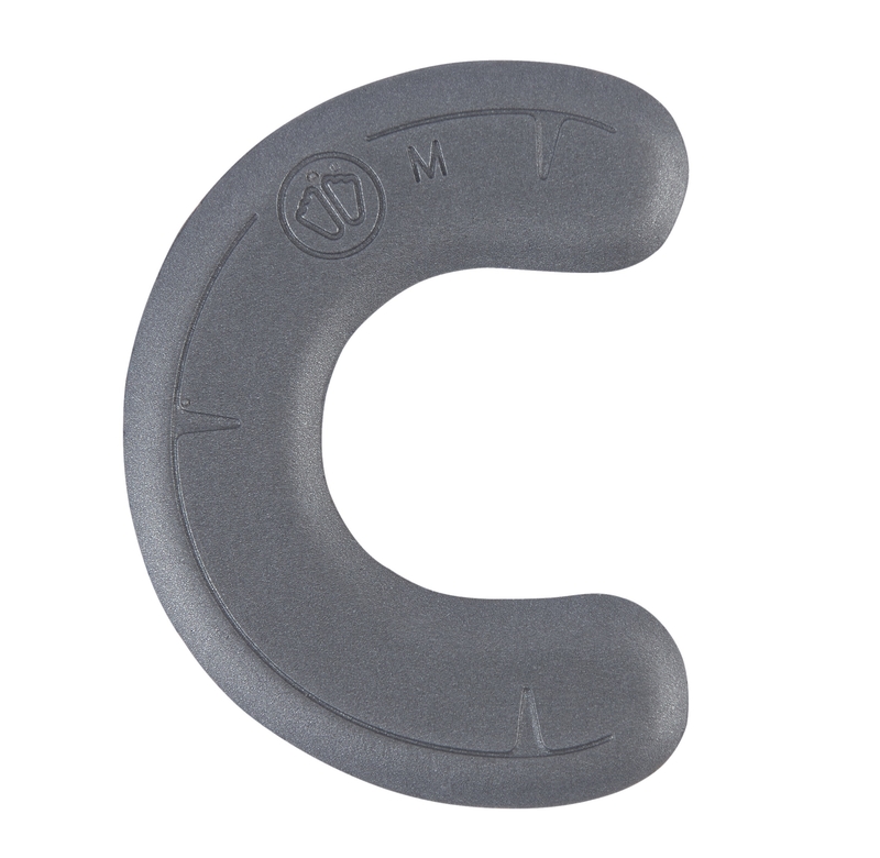 Grauer Knöchelschutz in C-Form (Sidas IPS C Shape M) mit Größenangabe "M", für Bootfitting Zubehör und mehr Komfort im Schuh.