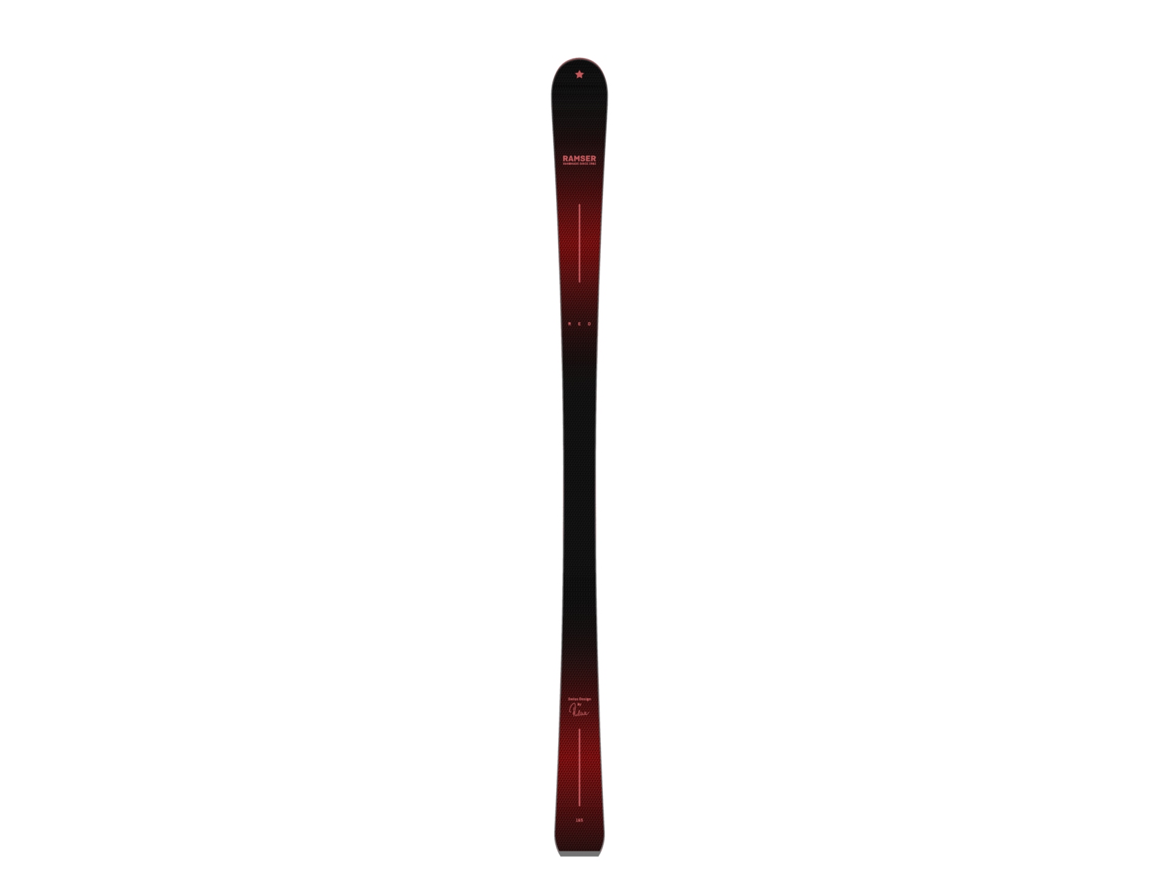 Ski Ramser RED SL LTD Ski Ramser RED SL LTD, Frontansicht, rot-schwarzes Farbverlauf-Design.