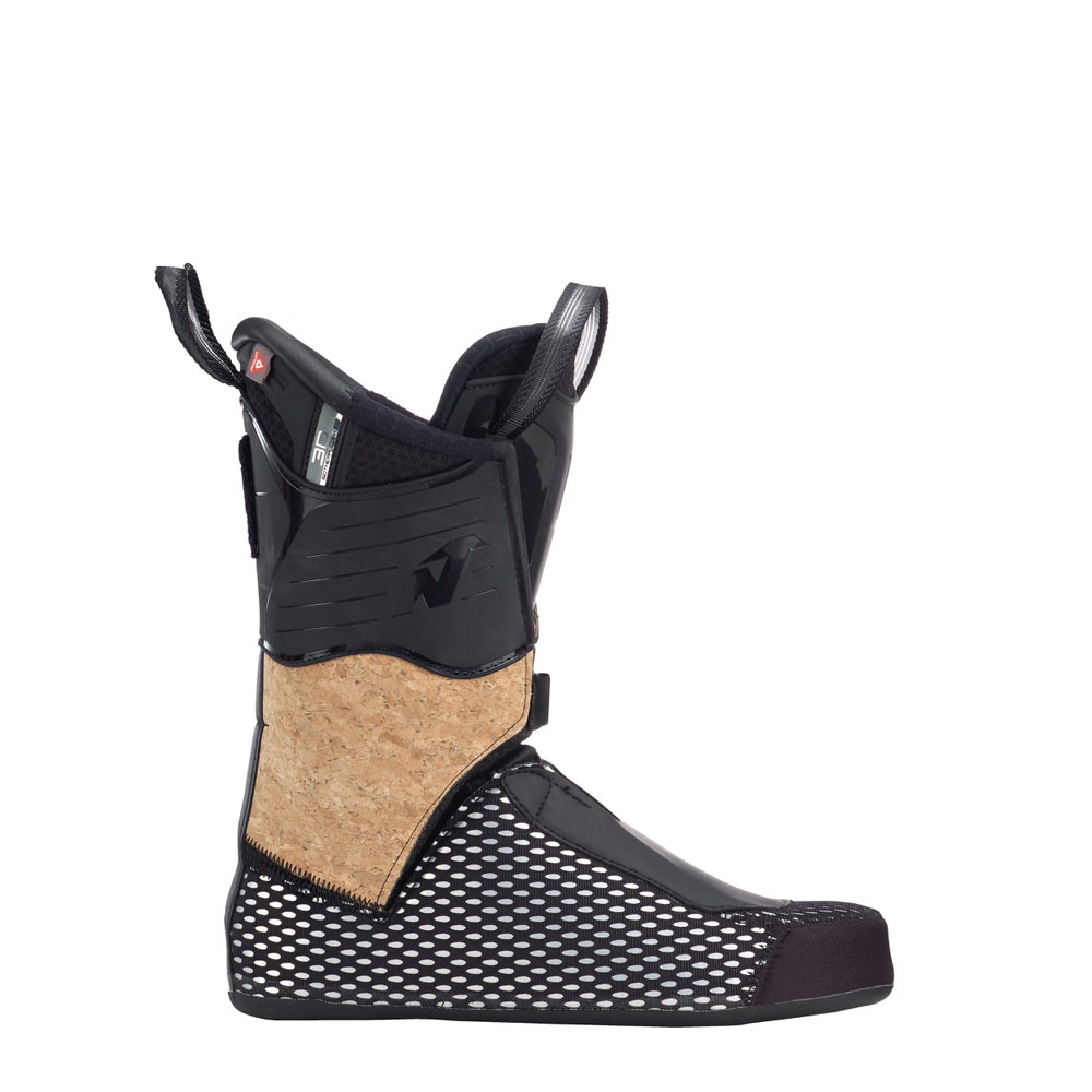 Nordica HF 110 Innenschuh Innenschuh des Nordica HF 110 Skischuhs in Schwarz, Anthrazit und Rot, Korkelement sichtbar.